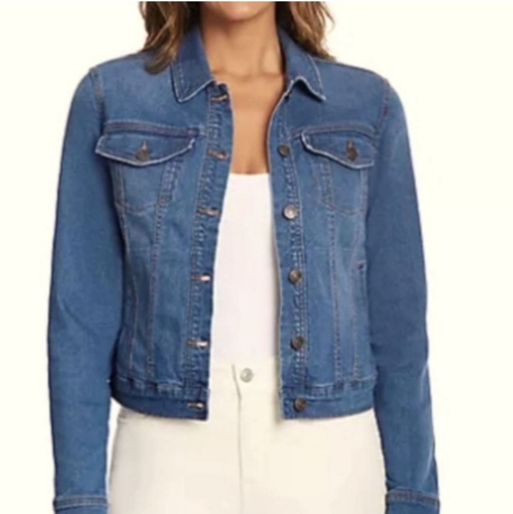 SANCTUARY  & Social Standards Classic  Denim Jacket Dark Wash NEW